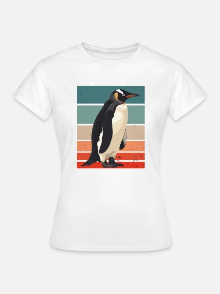 Penguin Retro - Frauen T-Shirt - Weiß