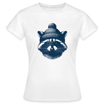 Raton laveur voleur - T-shirt Femme - blanc - Devant - AI Model Female 172 dark (172cm)