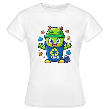 POUBELLES - T-shirt Femme - blanc - Devant - AI Model Female 172 dark (172cm)