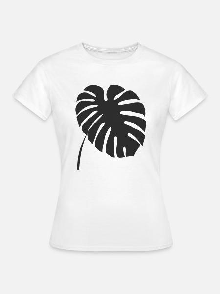 Monstera-Blatt - Frauen T-Shirt - Weiß