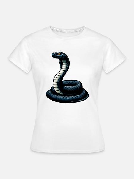 Schwarze Schlangen-Mamba - Frauen T-Shirt - Weiß