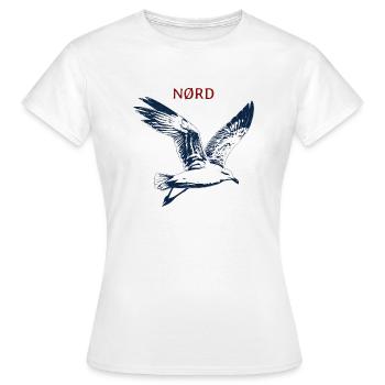 Mouette du Nord - T-shirt Femme - blanc - Devant - AI Model Female 172 dark (172cm)