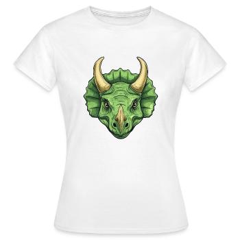 Tricératops - T-shirt Femme - blanc - Devant - AI Model Female 172 dark (172cm)