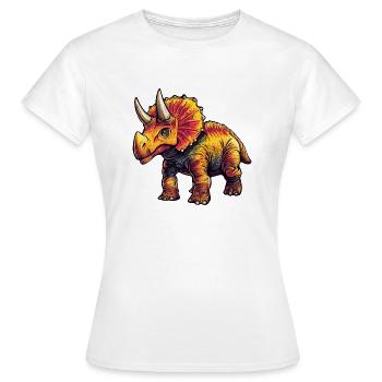 Tricératops - T-shirt Femme - blanc - Devant - AI Model Female 172 dark (172cm)