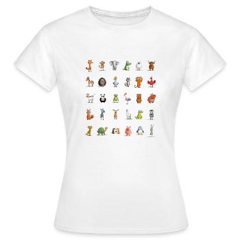 Tierische Charakter Parade - Frauen T-Shirt - Weiß - Vorne - AI Model Female 172 dark (172cm)
