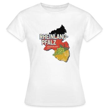 Souvenir d’État de Rhénanie-Palatinat - T-shirt Femme - blanc - Devant - AI Model Female 172 dark (172cm)