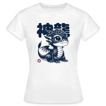 Fantasie-/Sci-Fi Mystischer Drache - Frauen T-Shirt - Weiß - Vorne - AI Model Female 172 dark (172cm)