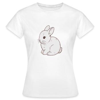 lièvre - T-shirt Femme - blanc - Devant - AI Model Female 172 dark (172cm)