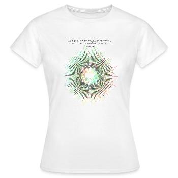 Camus: Il n'y a pas de soleil sans ombre - Frauen T-Shirt - Weiß - Vorne - AI Model Female 172 dark (172cm)