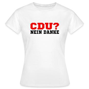 Cdu - Frauen T-Shirt - Weiß - Vorne - AI Model Female 172 dark (172cm)