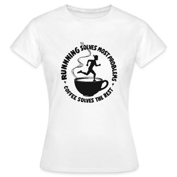 LÖSEN - Frauen T-Shirt - Weiß - Vorne - AI Model Female 172 dark (172cm)