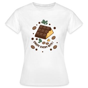 TABLETTES DE CHOCOLAT - T-shirt Femme - blanc - Devant - AI Model Female 172 dark (172cm)