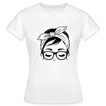 JOLIE FILLE - T-shirt Femme - blanc - Devant - AI Model Female 172 dark (172cm)