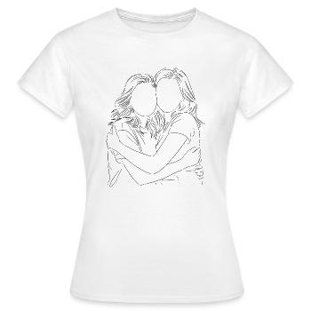 Mutter und Tochter Umarmung Liebevolle Geschenk - Frauen T-Shirt - Weiß - Vorne - AI Model Female 172 dark (172cm)