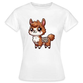 Lama enfant - T-shirt Femme - blanc - Devant - AI Model Female 172 dark (172cm)