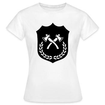 Armoiries Hache Haches - T-shirt Femme - blanc - Devant - AI Model Female 172 dark (172cm)