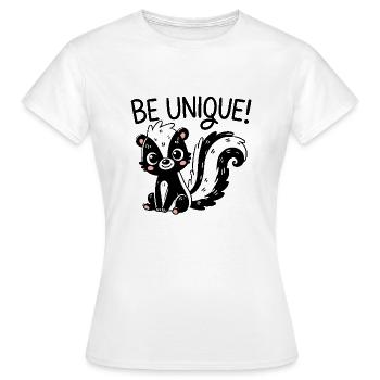 Une moufette - T-shirt Femme - blanc - Devant - AI Model Female 172 dark (172cm)