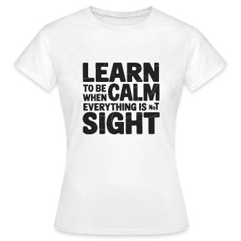 TSHIRT COOL, APPRENDRE LE CALME - T-shirt Femme - blanc - Devant - AI Model Female 172 dark (172cm)