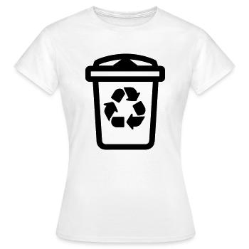 poubelle - T-shirt Femme - blanc - Devant - AI Model Female 172 dark (172cm)