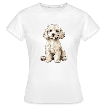 Caniche - T-shirt Femme - blanc - Devant - AI Model Female 172 dark (172cm)