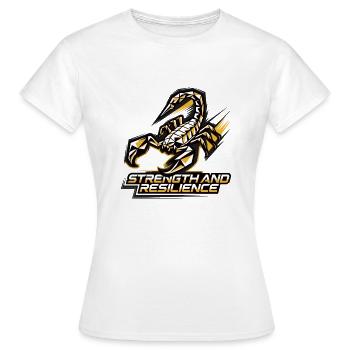 FORCE ET RÉSILIENCE - T-shirt Femme - blanc - Devant - AI Model Female 172 dark (172cm)