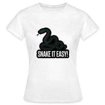 SNAKE IT EASY - Women's T-Shirt - white - Front - AI Model Female 172 dark (172cm)