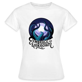 EMBRASSEZ L’INCONNU - T-shirt Femme - blanc - Devant - AI Model Female 172 dark (172cm)