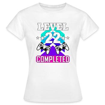 anniversaire de jeu haha comme - T-shirt Femme - blanc - Devant - AI Model Female 172 dark (172cm)