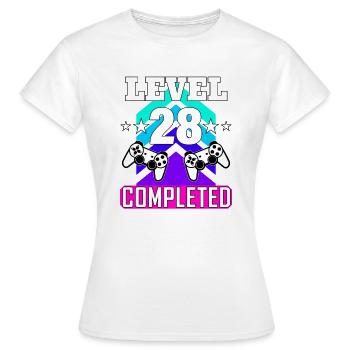 anniversaire de jeu haha comme c’est drôle - T-shirt Femme - blanc - Devant - AI Model Female 172 dark (172cm)