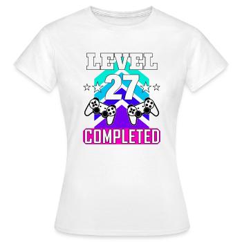 anniversaire de jeu haha comme - T-shirt Femme - blanc - Devant - AI Model Female 172 dark (172cm)