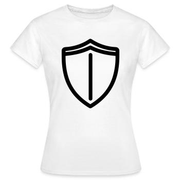 Schild - Frauen T-Shirt - Weiß - Vorne - AI Model Female 172 dark (172cm)