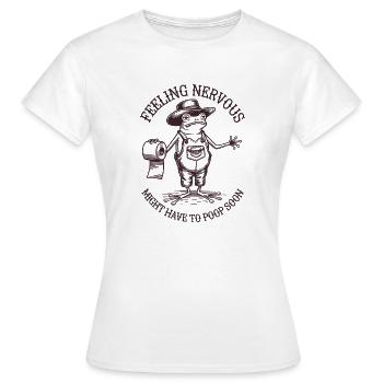 Intestin irritable Syndrom Cowboy Frog - T-shirt Femme - blanc - Devant - AI Model Female 172 dark (172cm)
