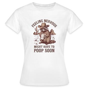 Intestin irritable Syndrom Cowboy Raton laveur Cowboy - T-shirt Femme - blanc - Devant - AI Model Female 172 dark (172cm)
