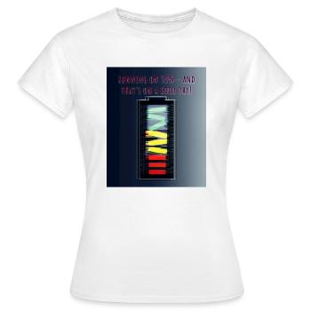 MG Akku Not loading - Frauen T-Shirt - Weiß - Vorne - AI Model Female 172 dark (172cm)