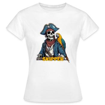 Skipper Pirate - T-shirt Femme - blanc - Devant - AI Model Female 172 dark (172cm)