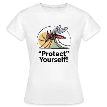 MÜCKEN, SCHÜTZEN SIE SICH - Frauen T-Shirt - Weiß - Vorne - AI Model Female 172 dark (172cm)