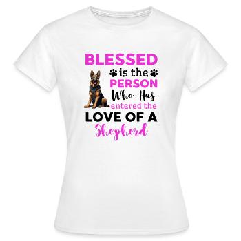 Lustiger Deutscher Schäferhund Spruch - Frauen T-Shirt - Weiß - Vorne - AI Model Female 172 dark (172cm)