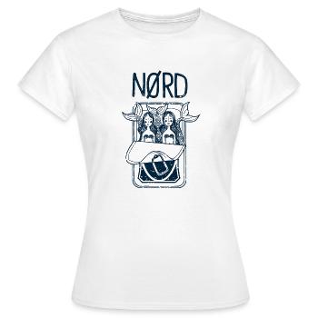 Nord - Meerjungfrauen in Sardinen Dose - Frauen T-Shirt - Weiß - Vorne - AI Model Female 172 dark (172cm)