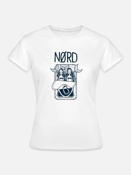 Nord - Meerjungfrauen in Sardinen Dose - Frauen T-Shirt - Weiß