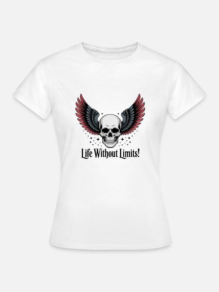 KNOCHEN LEBEN OHNE GRENZEN - Frauen T-Shirt - Weiß