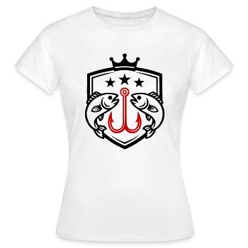 Fish Hook Fish Icon - Women's T-Shirt - white - Front - AI Model Female 172 dark (172cm)