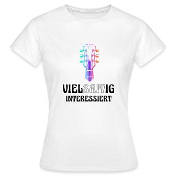 Guitare multi-cordes intéressée - T-shirt Femme - blanc - Devant - AI Model Female 172 dark (172cm)