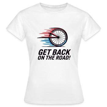 ROUES DE VÉLO - T-shirt Femme - blanc - Devant - AI Model Female 172 dark (172cm)