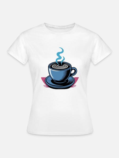 KAFFEE FUTURISTISCH - Frauen T-Shirt - Weiß