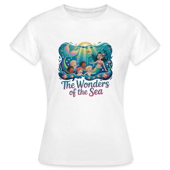 WUNDER DES MEERES - Frauen T-Shirt - Weiß - Vorne - AI Model Female 172 dark (172cm)