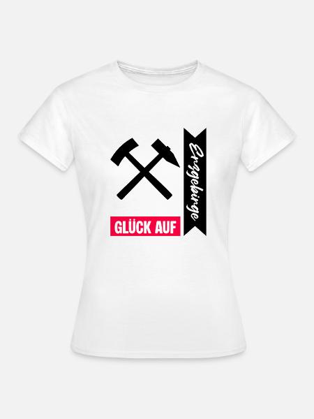 Erzgebirge Bergmann Gruss - Frauen T-Shirt - Weiß