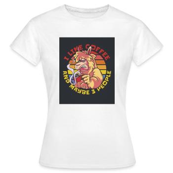 16992 GrumpyAlpacaTshirt PR - T-shirt Femme - blanc - Devant - AI Model Female 172 dark (172cm)
