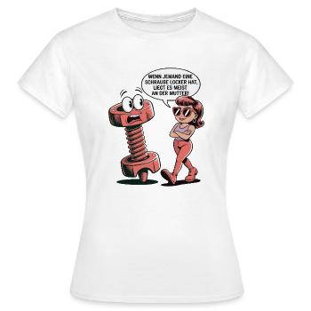 Si quelqu’un a une vis desserrée en disant - T-shirt Femme - blanc - Devant - AI Model Female 172 dark (172cm)
