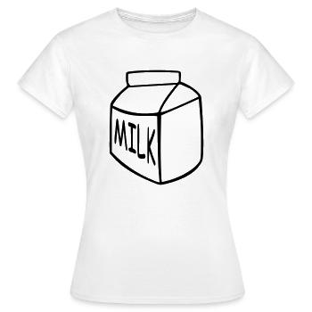 milch - Frauen T-Shirt - Weiß - Vorne - AI Model Female 172 dark (172cm)