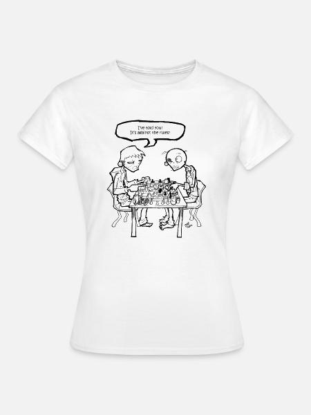 Necromania; Schachmatt - Frauen T-Shirt - Weiß